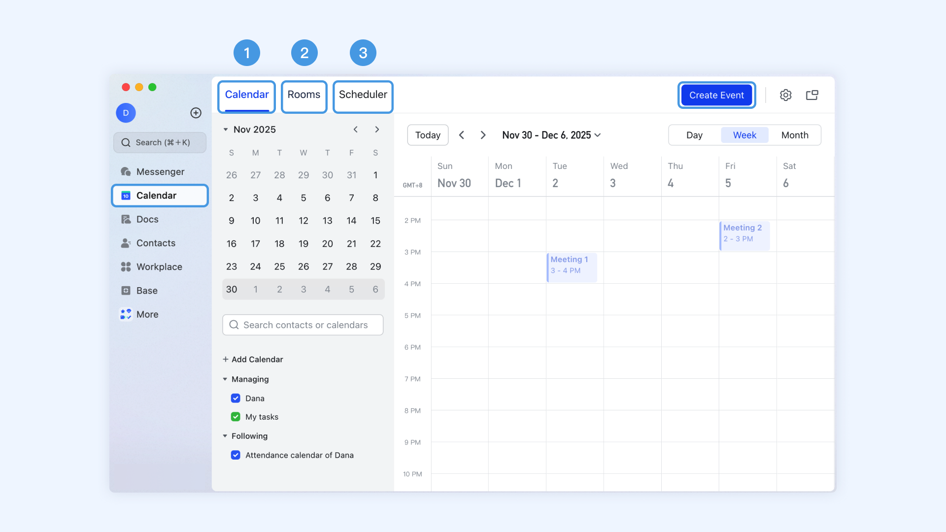 Calendario de Lark